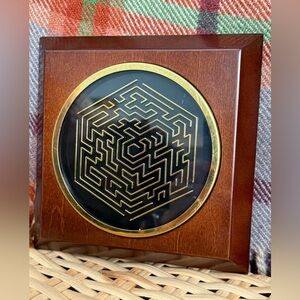 Vintage Mid Century Wood Labyrinth (Handheld game)
